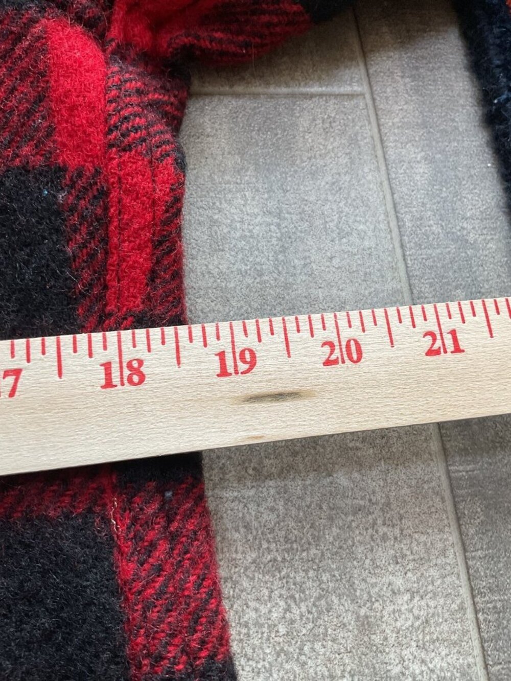 VTG Woolrich Buffalo Plaid Wool Flannel Shirt Jacket USA Hunting Shacket Small - Picture 6 of 8